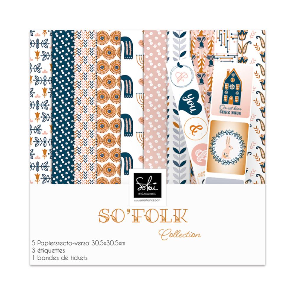 Sokai 12x12 So Folk Paper Pack