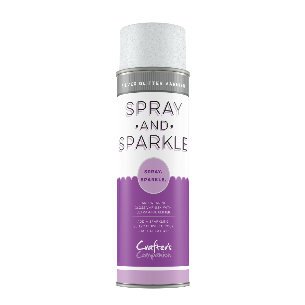 Spray and Sparkle Silver Glitter Varnish by Crafter's Companion