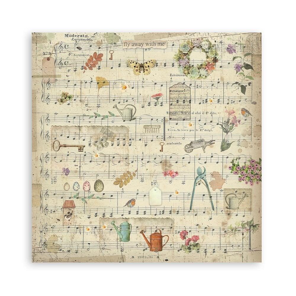 Stamperia Garden Fabric Sheets SBPLT27