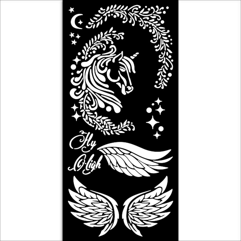 Stamperia Wonderland Stencil Unicorn KSTDL95