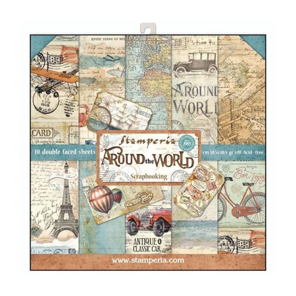 Stamperia 12x12 Paper Pad Around the world