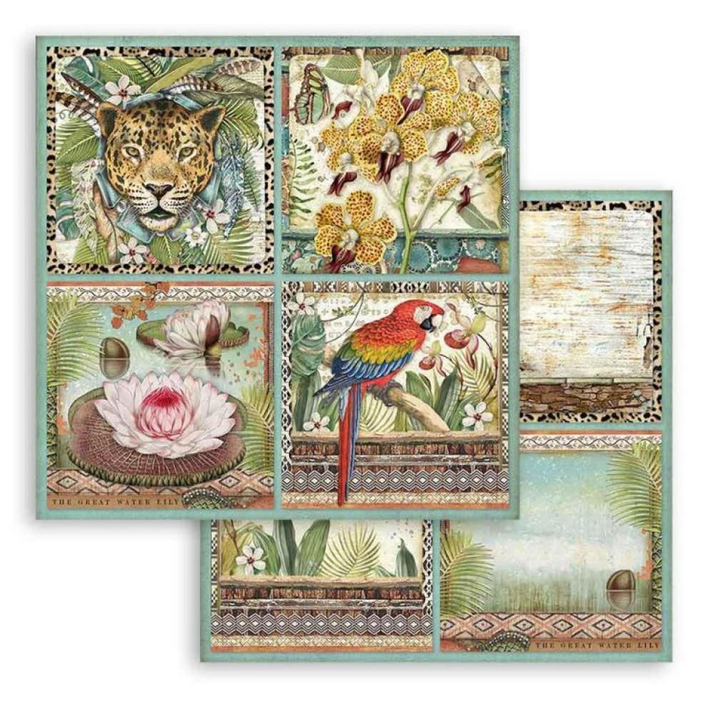 Stamperia 12x12 Paper Amazonia Tags #SBB768