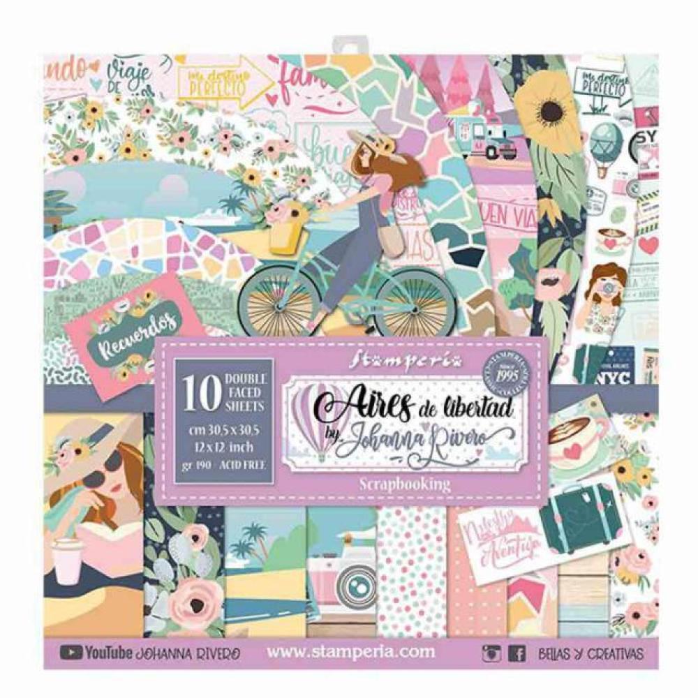 Stamperia 12x12 Paper Pad Aires de Libertad #SBBL62