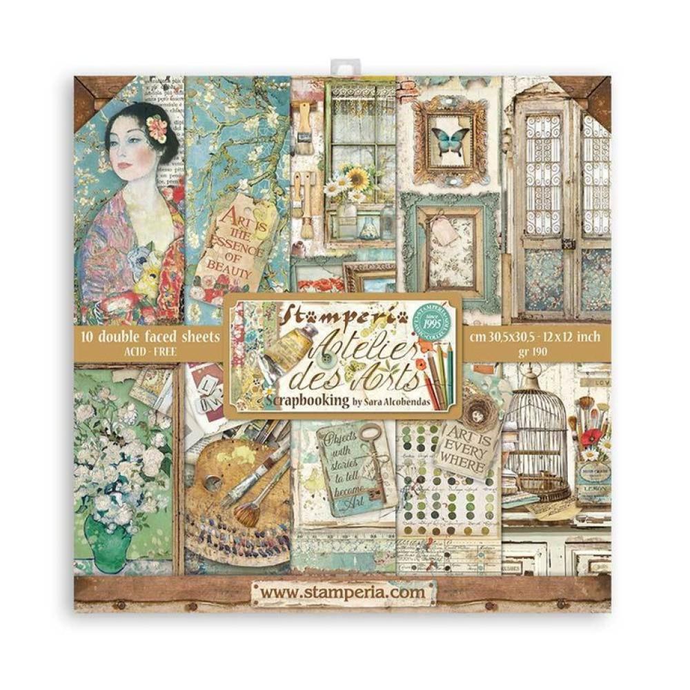 Stamperia 12x12 Paper Pad Atelier des Arts #SBBL85