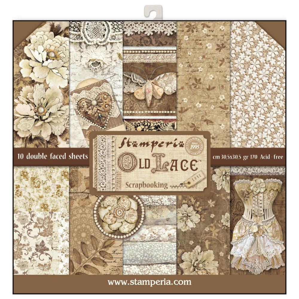 Stamperia 12x12 Paper Pad Old Lace