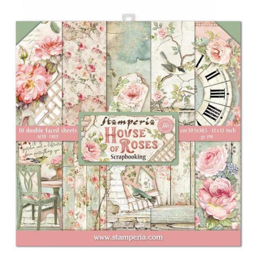 Stamperia 12x12 Paper Pad House of Roses #SBBL66
