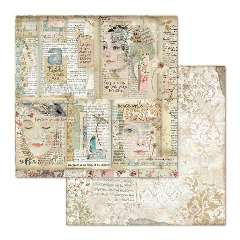 Stamperia 12x12 Paper Pad Imagine #SBBXL04