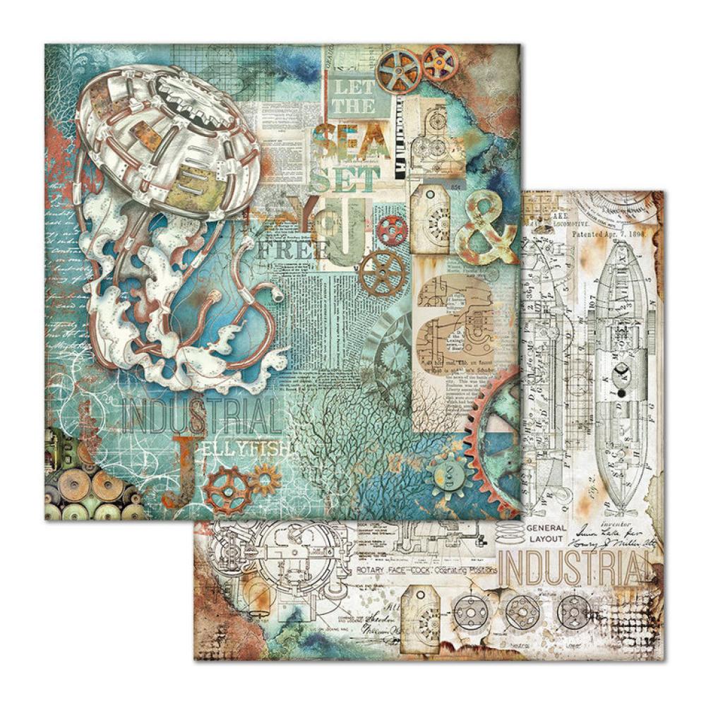 Stamperia 12x12 Paper Pad Mechanical Sea World #SBBL64