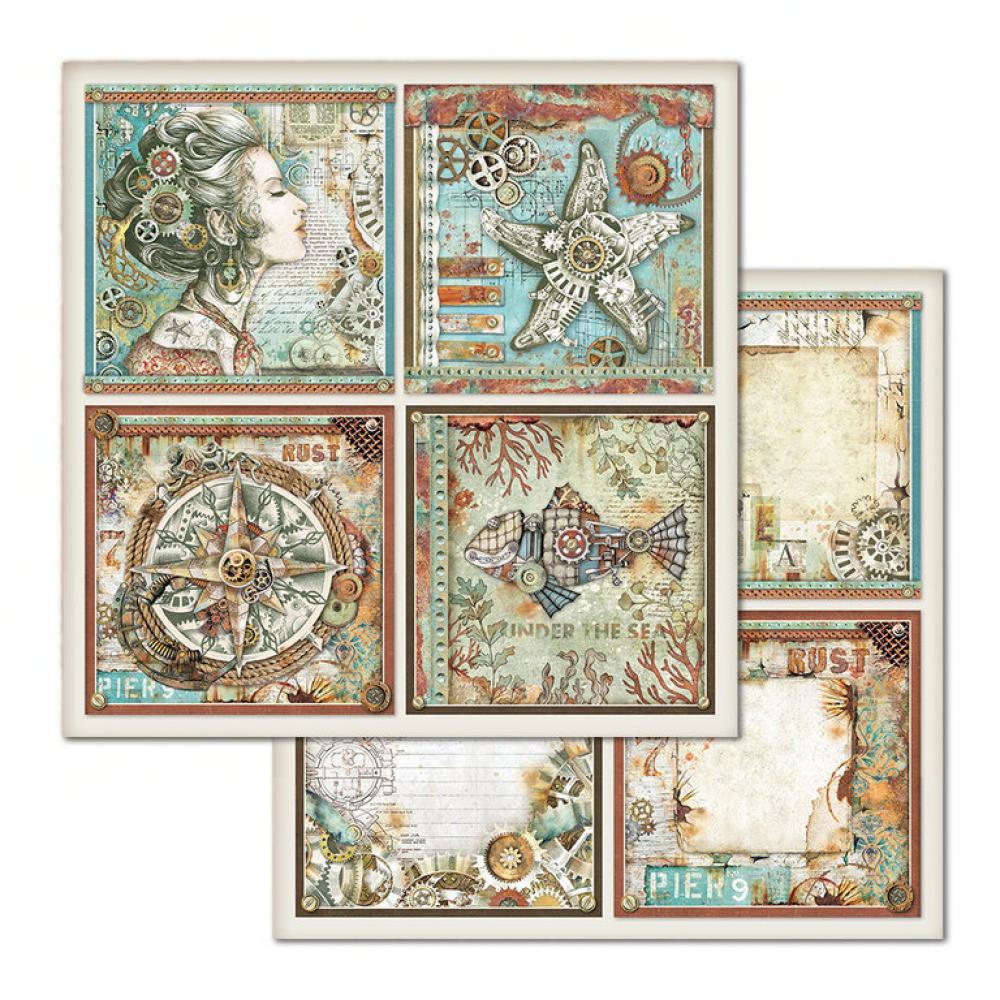 Stamperia 12x12 Paper Pad Mechanical Sea World #SBBL64