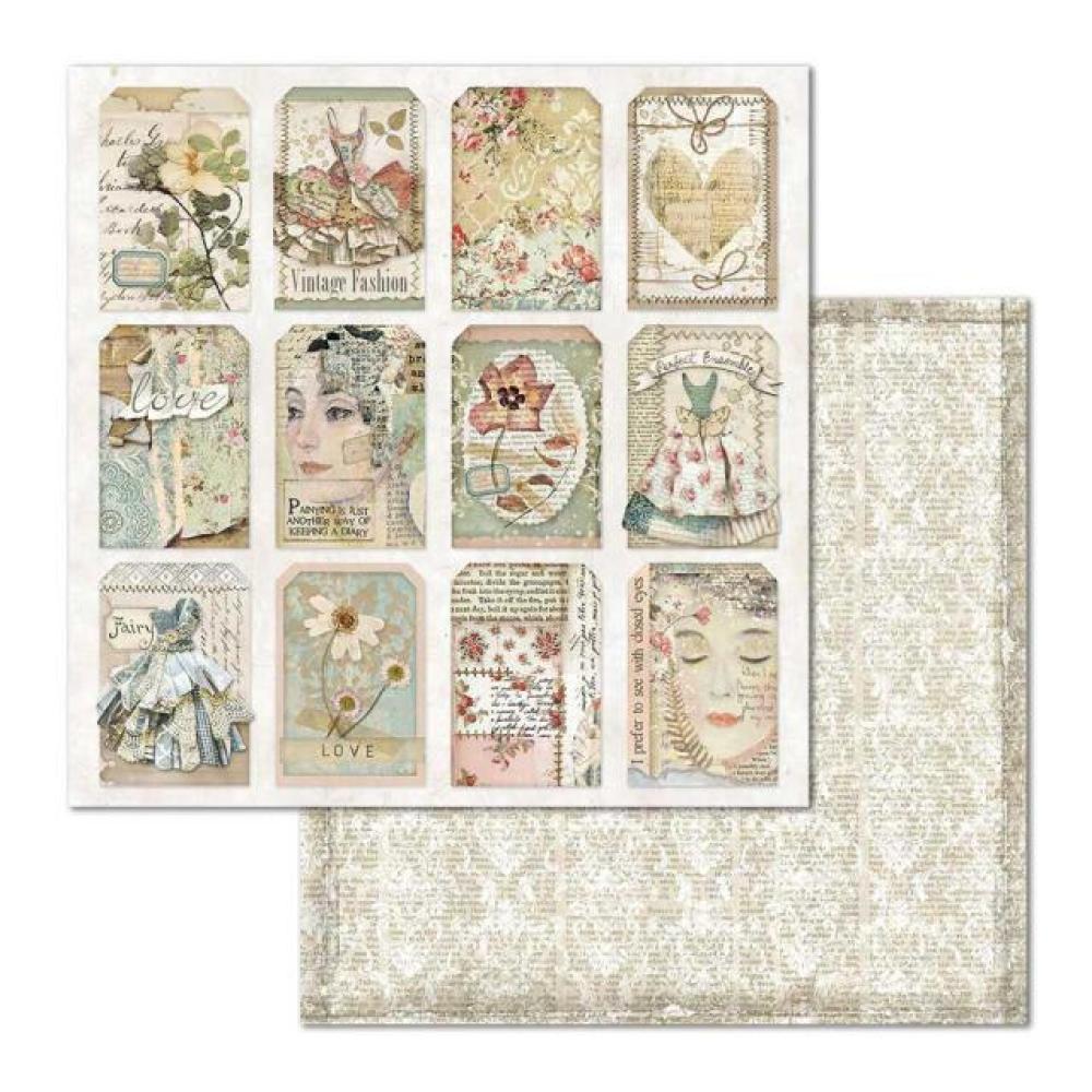 Stamperia 12x12 Paper Set Image Tag #SBB671