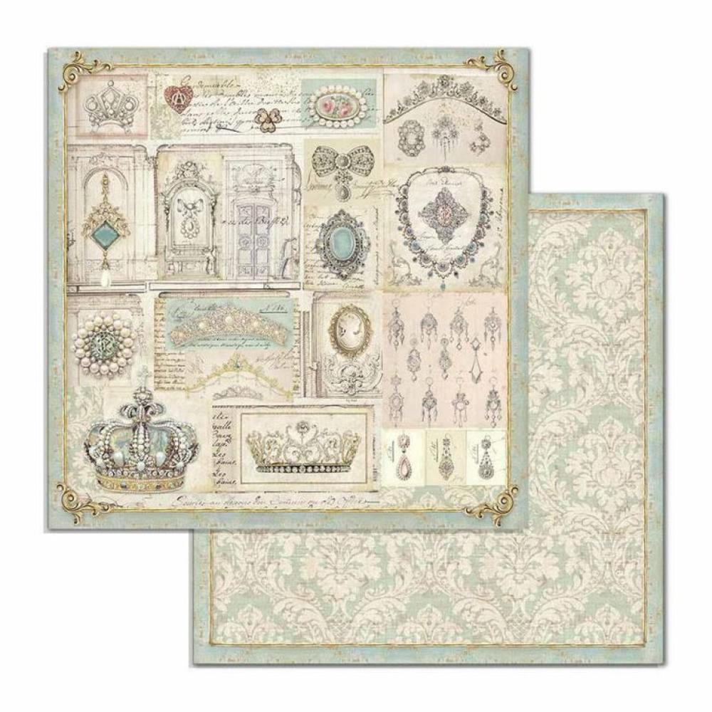 Stamperia 12x12 Paper Set Princess Jewellery #SBB715