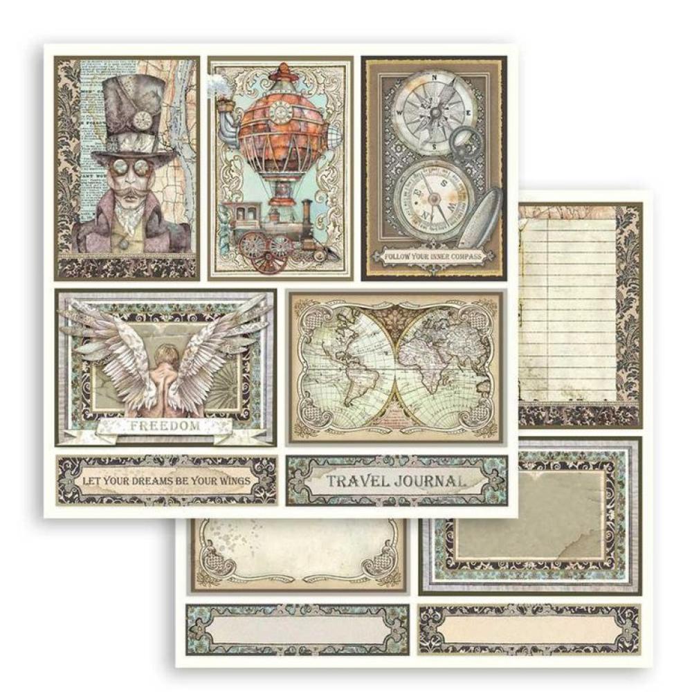 Stamperia 12x12 Paper Set Sir Vagabond Cards #SBB750