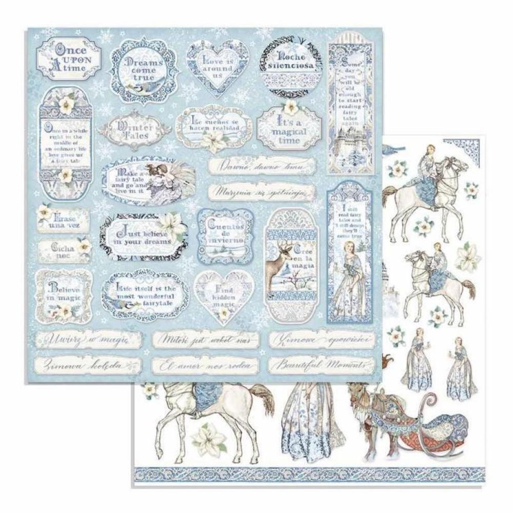 Stamperia 12x12 Paper Set Tag and Frames #SBB717