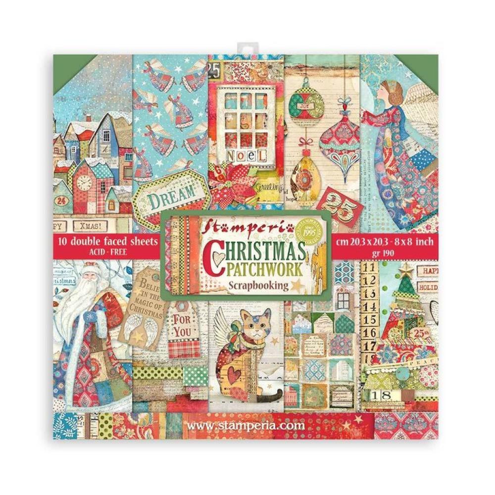 Stamperia 8x8 Paper Pad Christmas Patchwork #SBBS40_eingestellt