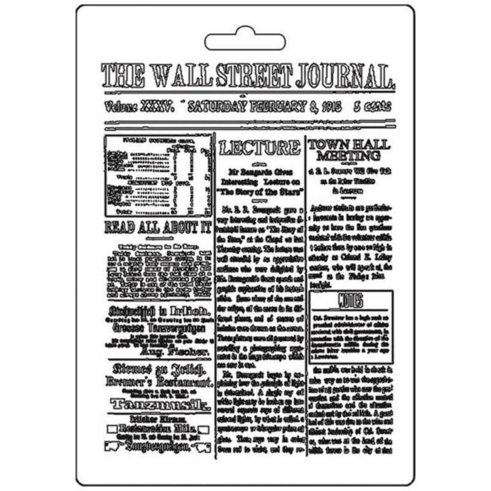 Stamperia A5 Soft Mould The Wall Street Journal #563