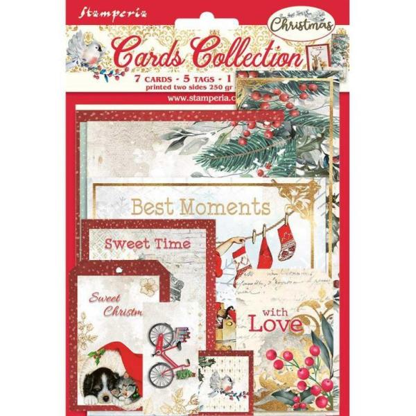 Stamperia Cards Collection Romantic Christmas #09