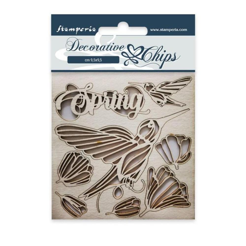 SALE Stamperia Decorative Chips Spring #21