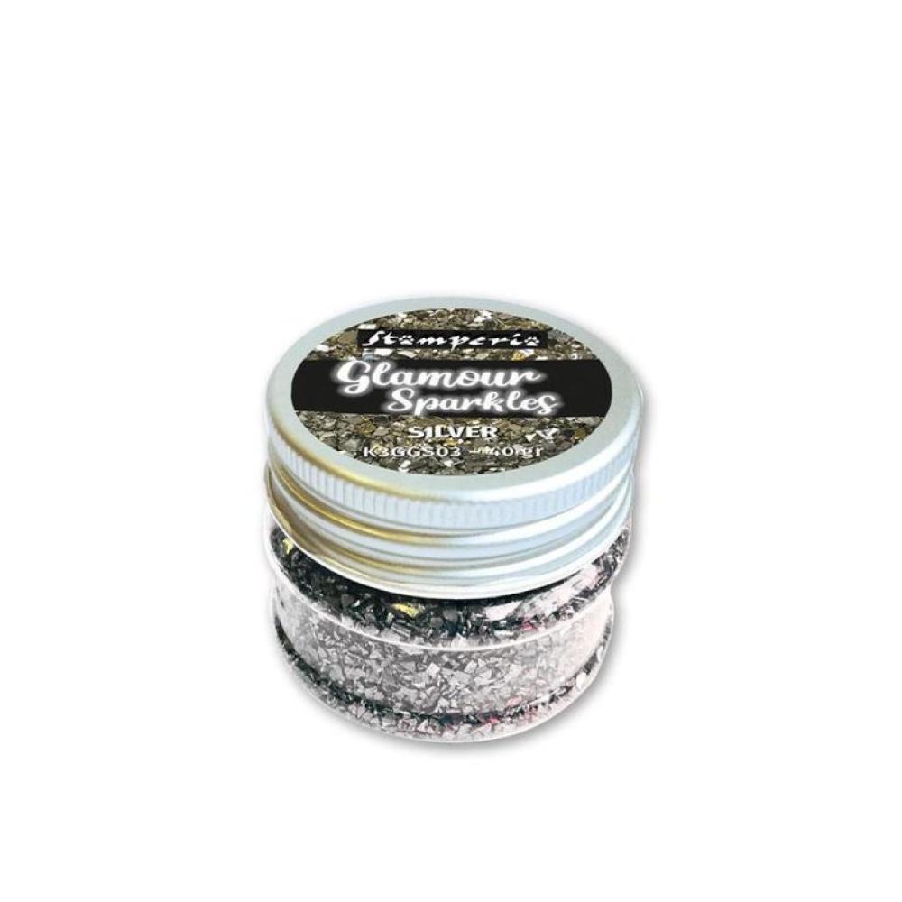 Stamperia Glamour Sparkles 40gr Silver K3GGS05