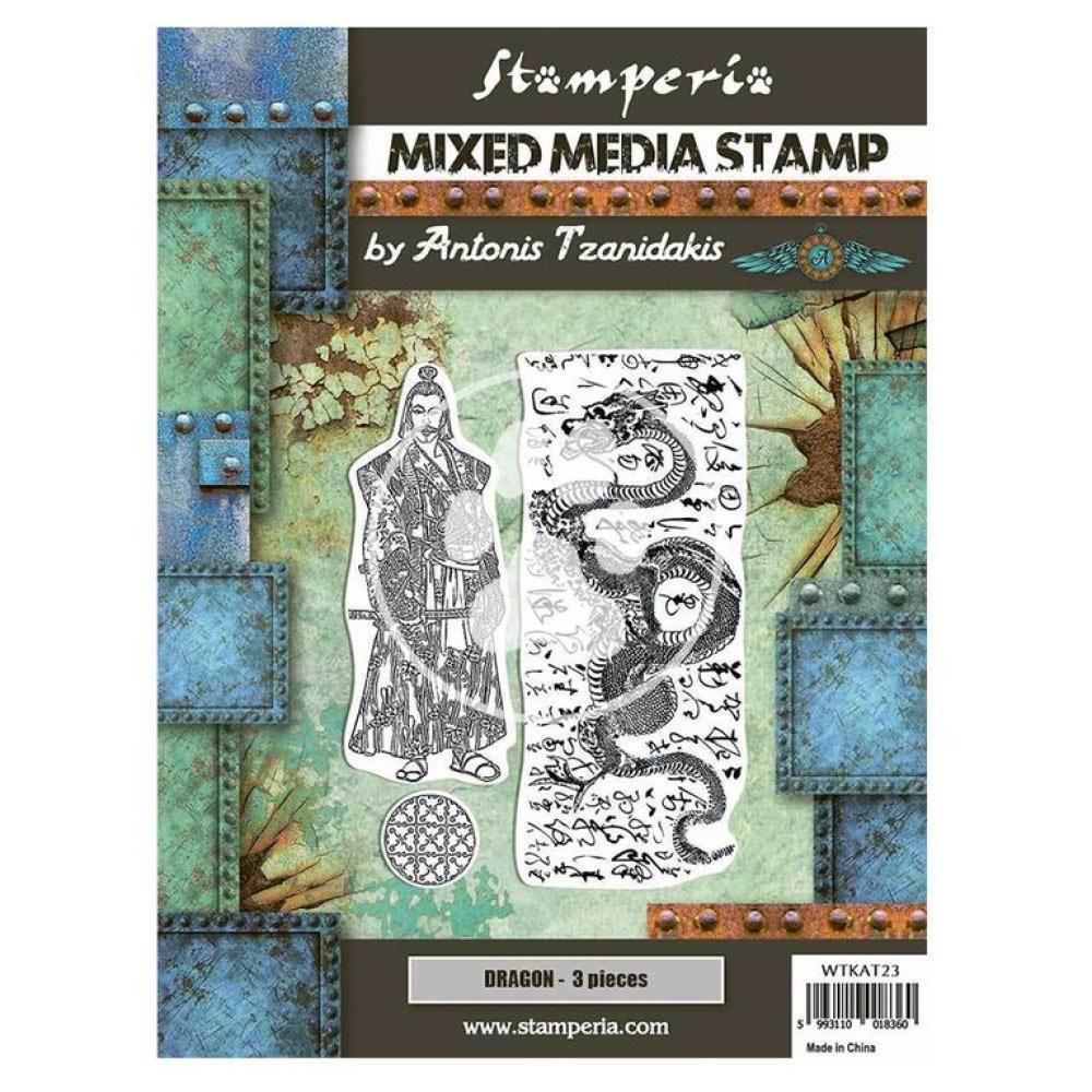 Stamperia Stamp Sir Vagabond in Japan Dragon #WTKAT23