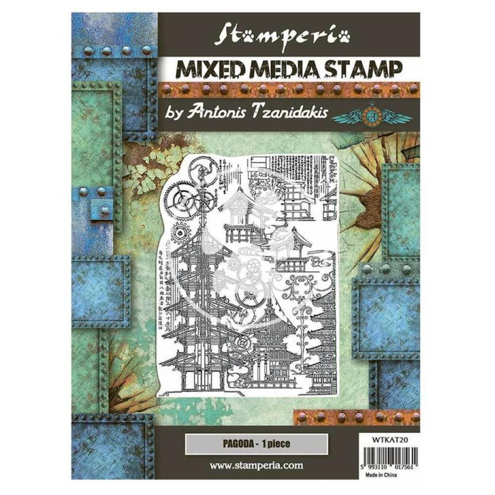 Stamperia Stamp Sir Vagabond in Japan Pagoda #WTKAT20