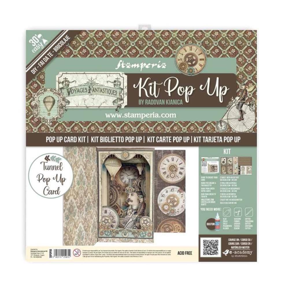 Stamperia Tunnel Pop Up Kit Voyages Fantastiques