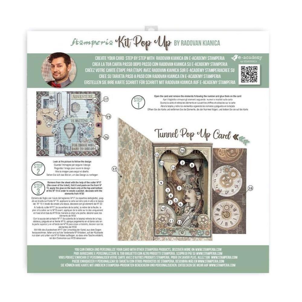 Stamperia Tunnel Pop Up Kit Voyages Fantastiques