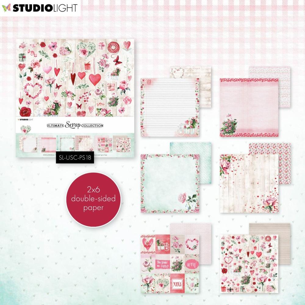 Studio Light 12x12 Ultimate Scrap Paper Set Love