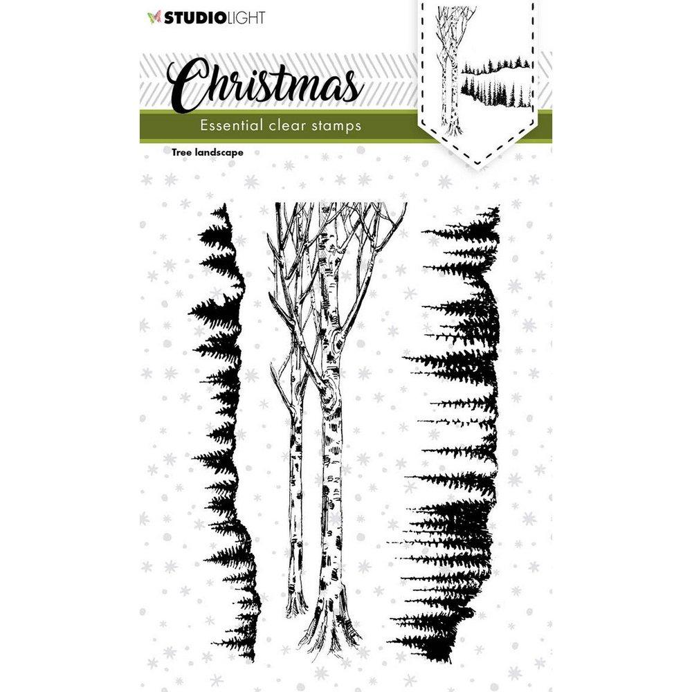 Studio Light Clear Stamp Christmas Tree Landscape  Essential #243