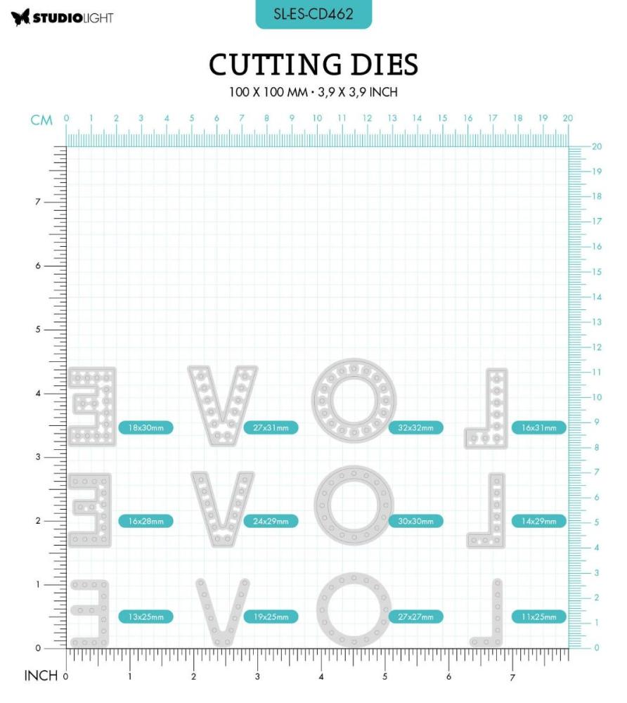 Studio Light Cutting Die Essentials LOVE #462