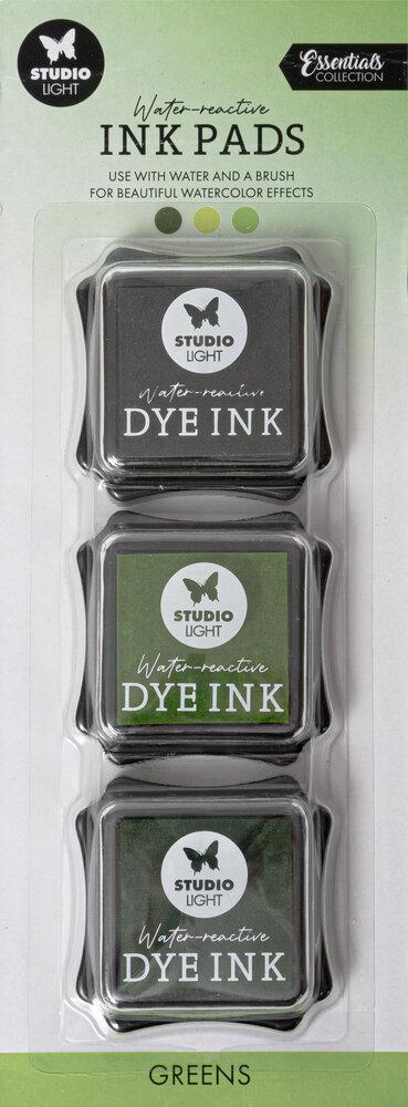 Studio Light Ink Pads Water-Reactive Greens 3 pcs