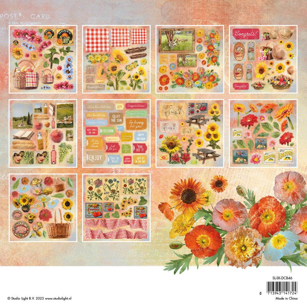 Studio Light Sunflower Kisses 8x8 Inch Die Cut Pad Elements