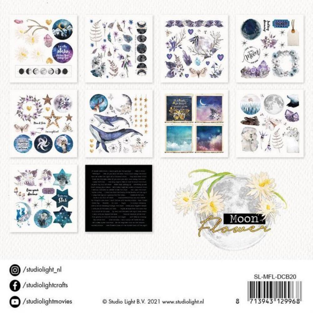 Studio Light Die-cut Block Paper Elements Moon Flower #20