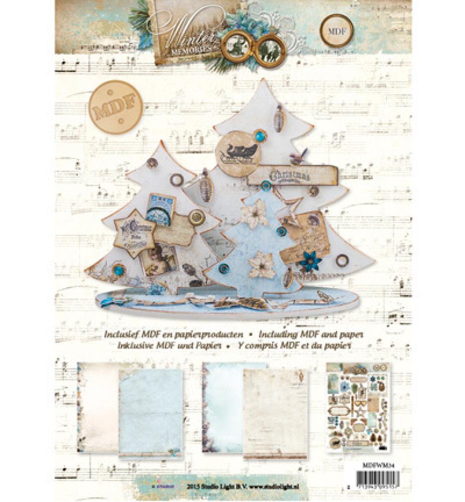 Studio Light MDF Paket incl.Papier Christmas Tree #3