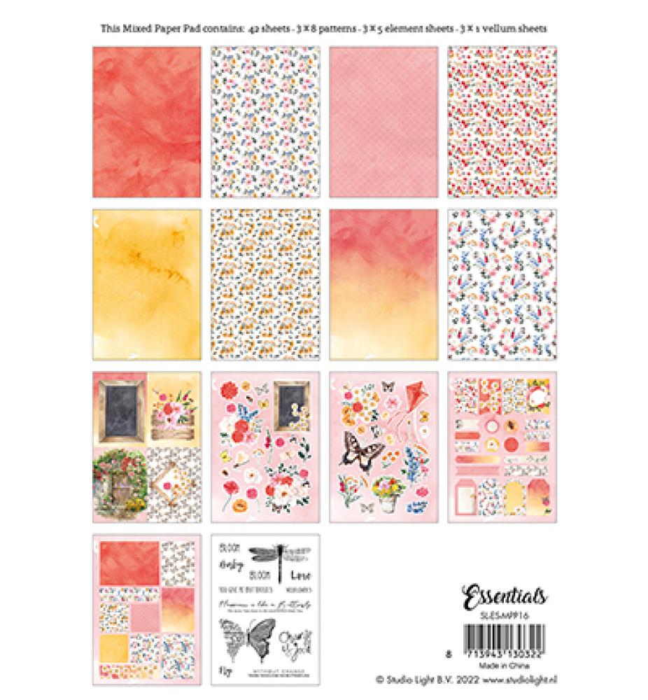 Studio Light Mixed Paper Pad Pattern Paper Essentials nr.16