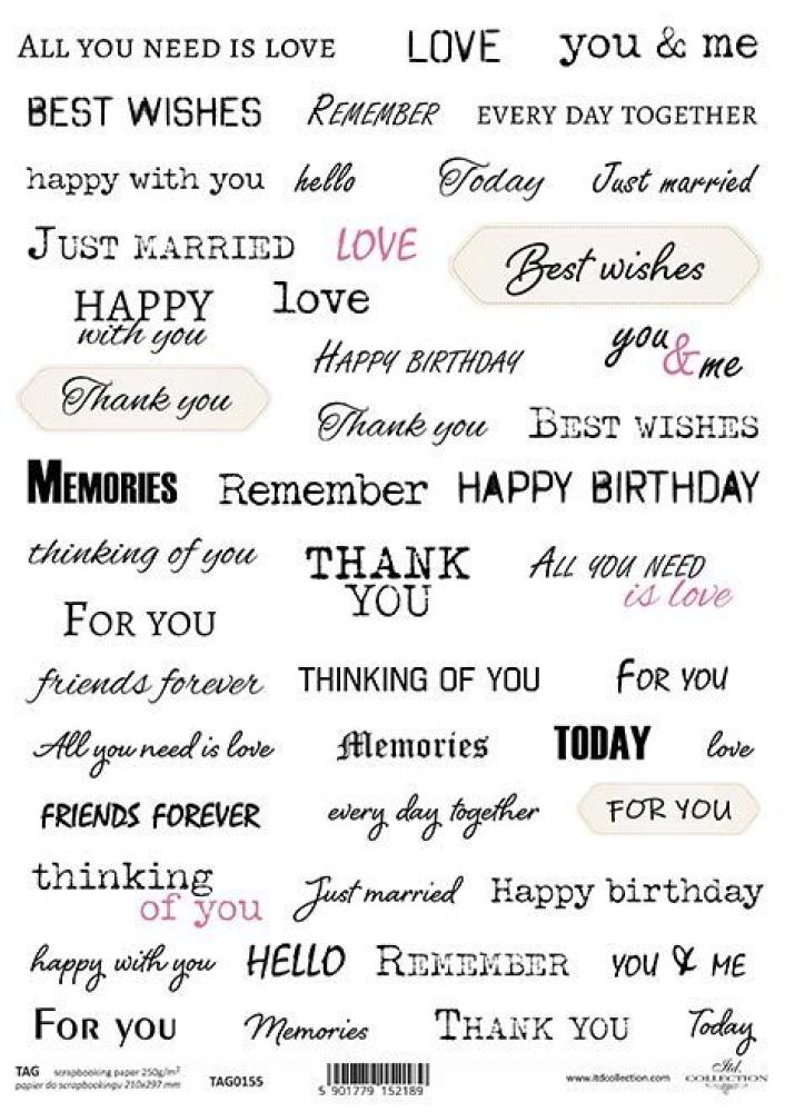 ITD Collection A4 Paper SET Texte #02