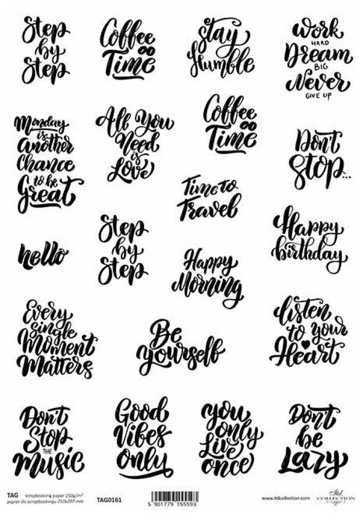 ITD Collection A4 Paper SET Texte #01