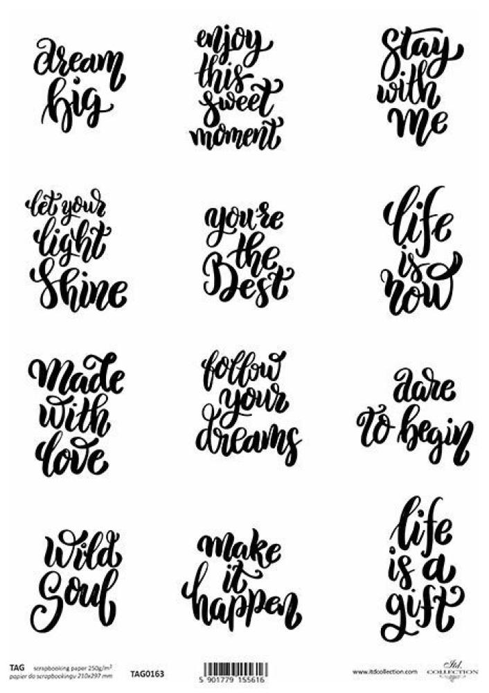 ITD Collection A4 Paper SET Texte #01