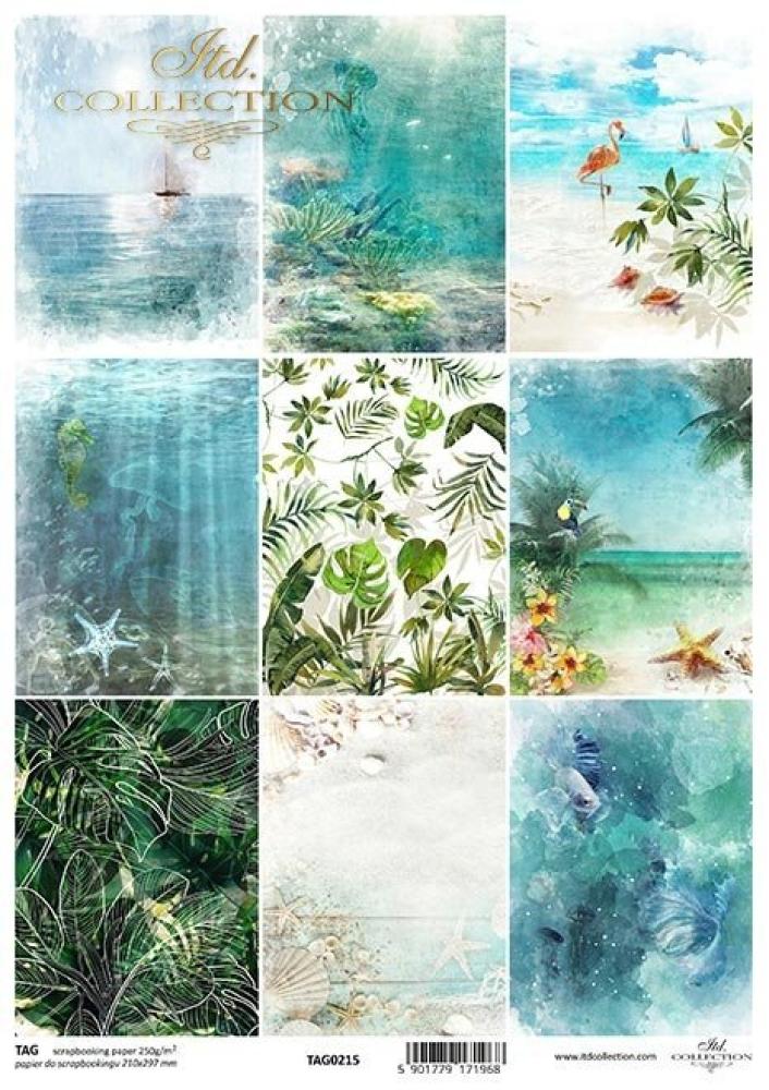 TAG0215 ITD Collection Tropical Dreams A4 Scrapbooking Paper
