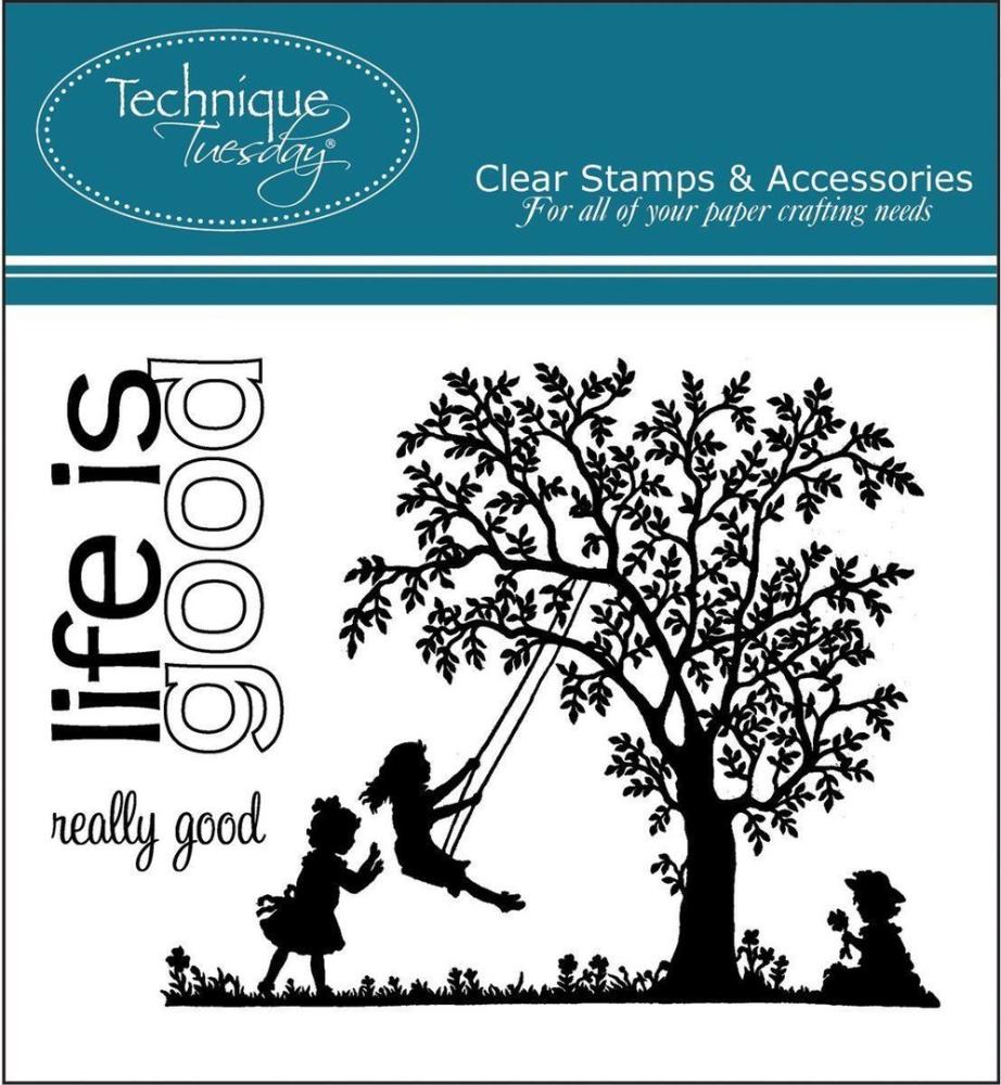 Technique Tuesday Clear Stamp Life is Good