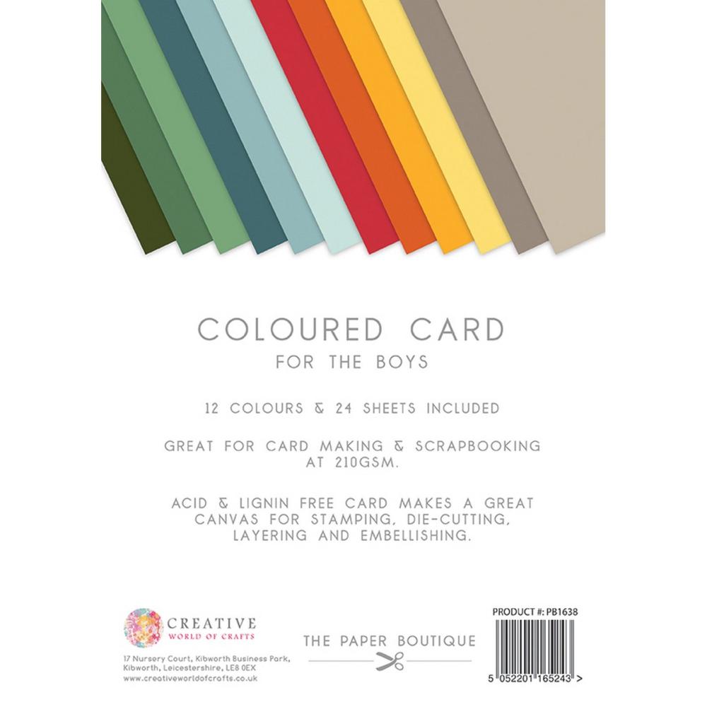 The Paper Boutique For The Boys A4 Coloured Card