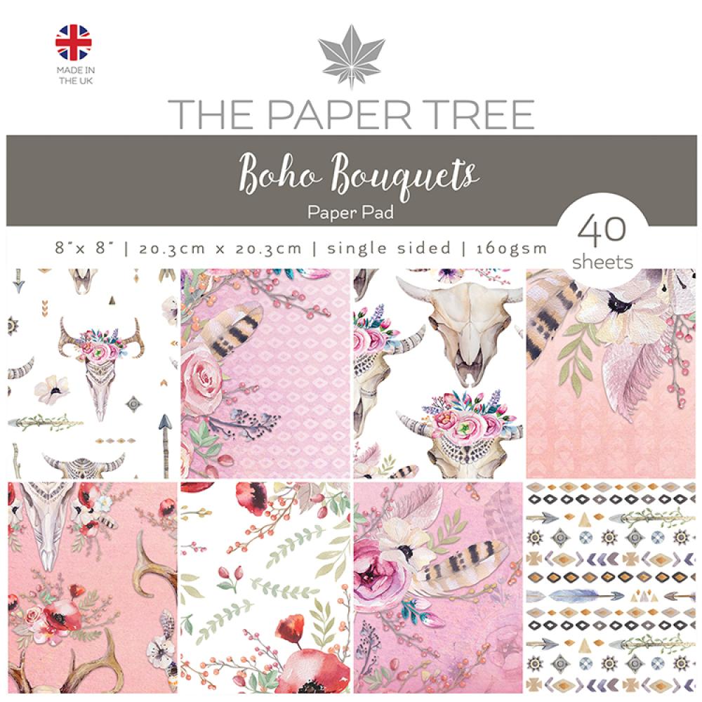 The Paper Tree Boho Bouquets 8x8 Paper Pad