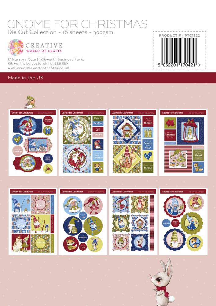The Paper Tree Gnome for Christmas A4 Die Cut Collection  #1222