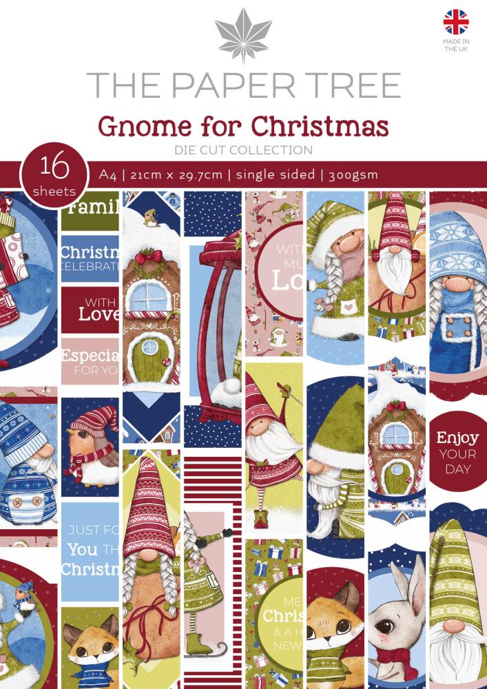 The Paper Tree Gnome for Christmas A4 Die Cut Collection  #1222