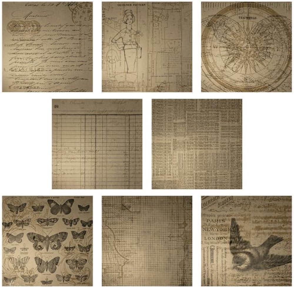 Tim Holtz 12x12 Paper Stash Kraft Resist