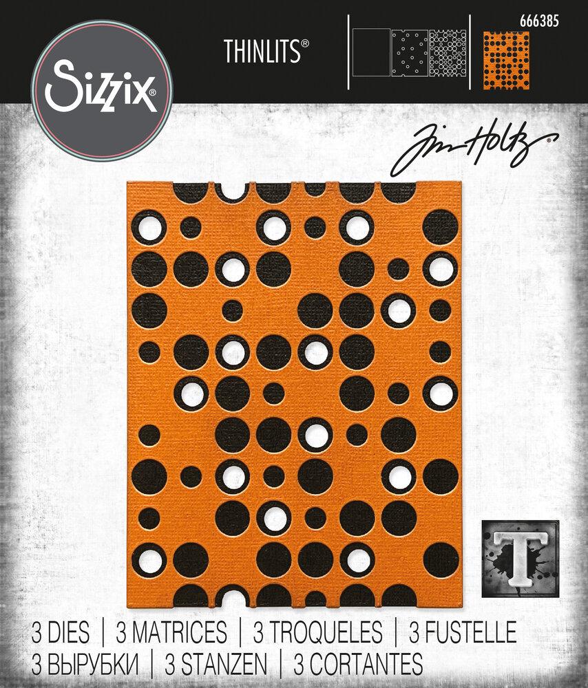 Tim Holtz Thinlits Dies 3Pk Layered Dots 666385