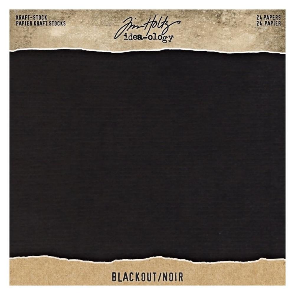 Tim Holtz Idea-Ology 8x8 Kraft Stock Paper Stash Blackout (TH94020)