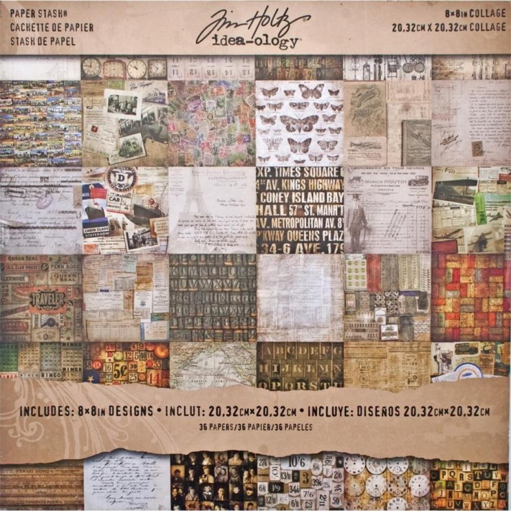 Tim Holtz Idea-Ology 8x8 Paper Stash Collage