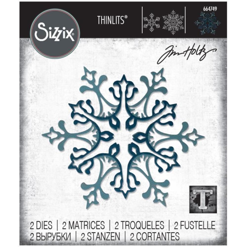 Tim Holtz Thinlits Dies 2Pk Stunning Snowflake #664749
