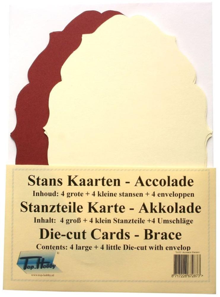 Top Hobby Stanzteile Karte Akkolade Bordeaux Cream