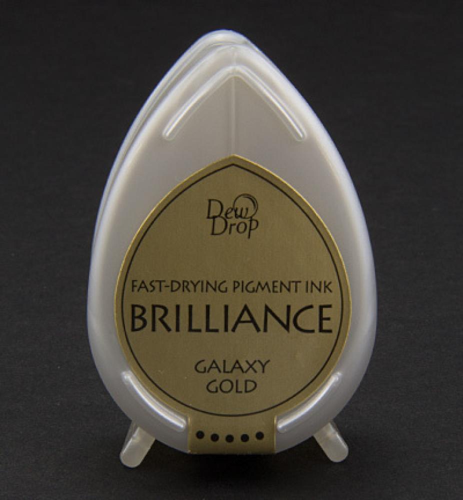 Tsukineko Brilliance Dew Drop Pigment Ink Galaxy Gold